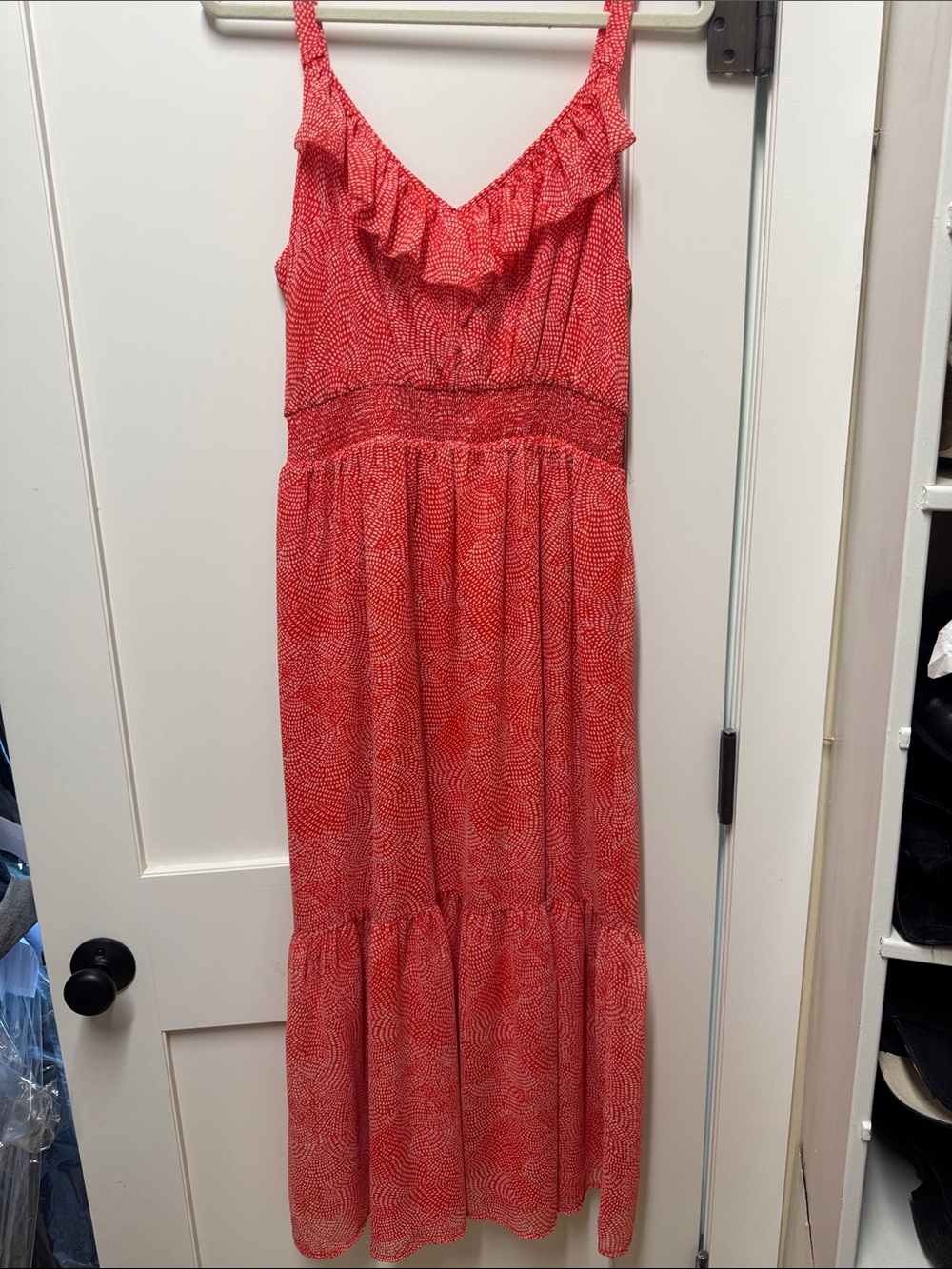 Gentle Fawn Bright Red Printed Slip Dress